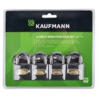 KAUFMANN STEEL LOCK SET 4 PC 40MM