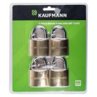 KAUFMANN BRASS LOCK SET 4 PC 50MM