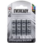 EVEREADY BATTERY POWERPLUS SILVER ZINC AA 4 PACK