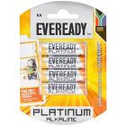 EVEREADY BATTERY PLATIMUN ALKALINE AA 4 PACK