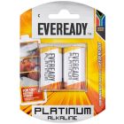 EVEREADY BATTERY PLATINUM ALKALINE C 2 PACK