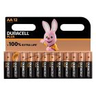 DURACELL BATTERY PLUS ALKALINE AA 12 PACK