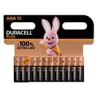 DURACELL BATTERY PLUS ALKALINE AAA 12 PACK