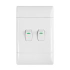 CBI LIGHT SWITCH 2L1W 2X4 WHITE