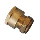 COMPRESSION BRASS COUPLER CXFI 22MM 3/4INCH SABS