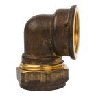 COMPRESSION BRASS ELBOW 90D CXFI 22MMX3/4 SABS