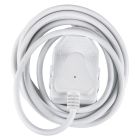 NEXUS EXTENSION CORD WHITE DBL 3M 1.0MM 10A