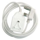 NEXUS EXTENSION CORD WHITE DBL 5M 1.0MM 10A