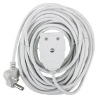 NEXUS EXTENSION CORD WHITE DBL 20M 1.0MM 10A