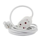 NEXUS EXTENSION CORD WHITE DBL 5M 1.5MM 16A