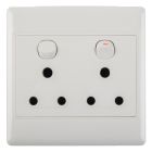 NEXUS SOCKET SWITCH WITH COVER 16AMP 4X4 DOUBLE