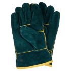 STRIKE-ARC LEATHER WELDING GLOVE CUFF GREY/GREEN 2