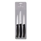 VICTORINOX PARING KNIFE SET 3PCE BLACK