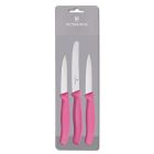 VICTORINOX PARING KNIFE SET 3PCE PINK