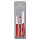 VICTORINOX PARING KNIFE SET ZEST 3PCE RED